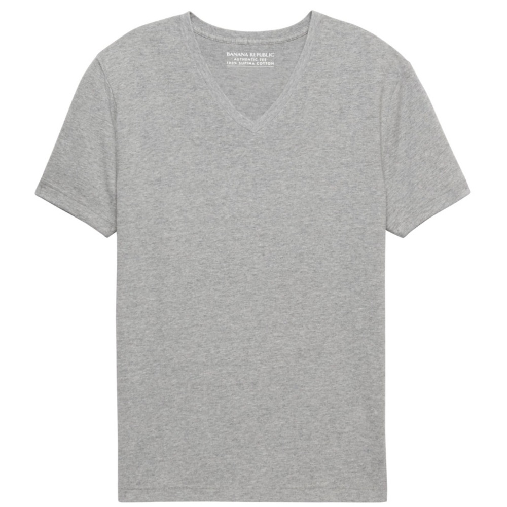 Banana Republic men’s gray v-neck authentic tee.